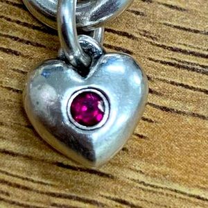 James Avery Ruby Keepsake Heart